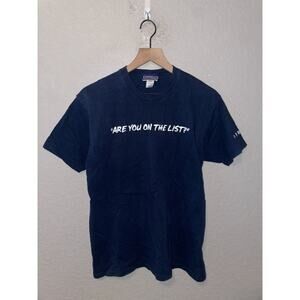 Heroes TV Show Shirt NBC Store Are You On The List Promo Blue Tee Women's Large